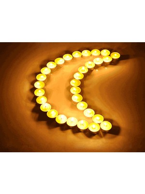 Toptancı Kapında Kokusuz Tealight Mum (50 Adet) - Beyaz