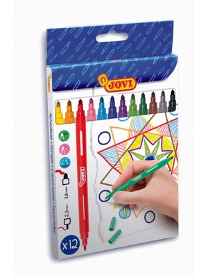 Jovi 12 Renk Çift Taraflı Keçeli Kalem
