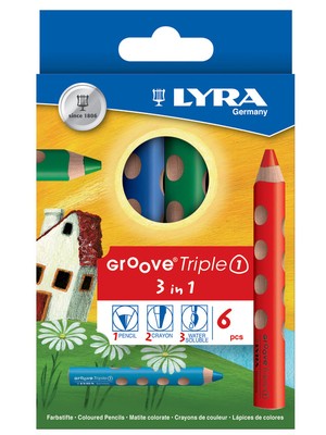 Lyra L3831060 (3 İn 1) Kuru Boya 6'Lı Groove Triple One