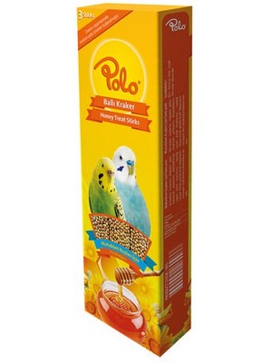 Polo Ballı Üçlü Muhabbet Kuşu Krakeri 2 Alana 1 Bedava
