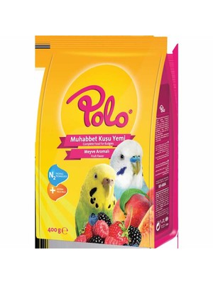 Polo Polo Meyveli Muhabbet Kuşu Yemi 400 gr Meyve Aromalı Tahıl ve Tohum Karışımı