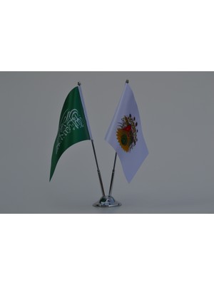 Bayrakal Tevhid ve Osmanlı Tuğrası Masa Bayrak Takımı 