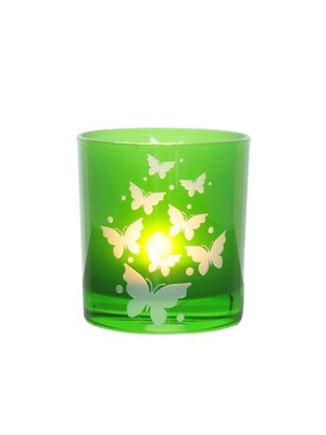 Arte Home Butterfly Yeşil Mumluk
