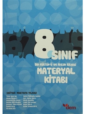 8. Sınıf Din Kültürü ve Ahlak Bilgisi Materyal Kitabı
