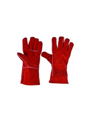 İthal Eldıven Derı Kaynakçı Kırmızı
