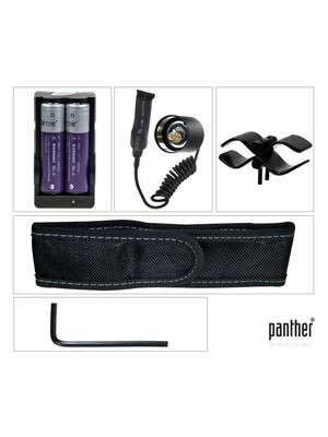 Panther Glk-96-5W T6 Led Silah Aparatlı Şarjlı Fener