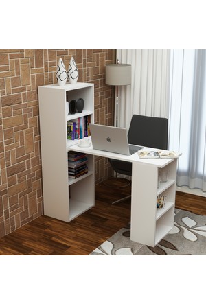Decorotika Texas Kitaplik Siyah Beyaz Trendyol