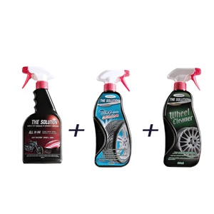 THE SOLUTION JANT TEMİZLEYİCİ (500ML) + THE SOLUTION LASTİK PARLATICI (500ML) + THE SOLUTION SUSUZ ARAÇ YIKAMA CİLALAMA TEMİZLEME (800 ml)