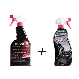 THE SOLUTION DERİ TEMİZLEME , (500ML-TEMİZLEYİCİ SPREY) + THE SOLUTION SUSUZ ARAÇ YIKAMA CİLALAMA TEMİZLEME (800 ml)