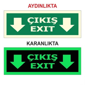 "Fotolümen Çıkış Exit" 15X30cm