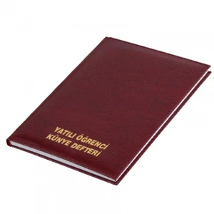 Suni Deri Ciltli Yatılı Öğrenci Kütük Defteri