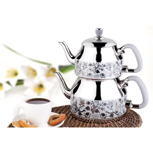 Özkent 333 Symbol Mini Desenli Çaydanlık Gri