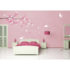 Çiçekli Ağaç Duvar Sticker