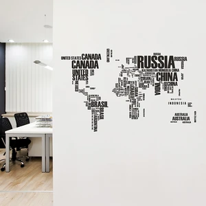 Dünya Haritası Duvar Sticker