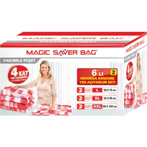 Magic Saver Bag 6 lı "Odamda Kendime Yer Açıyorum" Seti - 2 li
