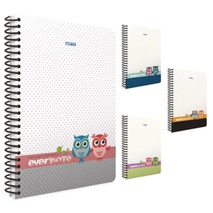 Evernote Spiralli Ofset PP Kapak Defter A4 80yp Kareli