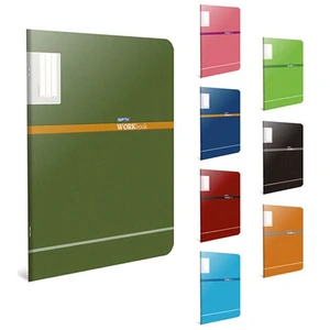 Work Book Tel Dikişli Ofset PP Kapak Defter A4 80yp Kareli