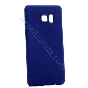 Case 4U Samsung Galaxy Note Fan Edition FE / Note 7 / Note 7 Klasik Mat Renkli Yumuşak Premier Silikon Lacivert