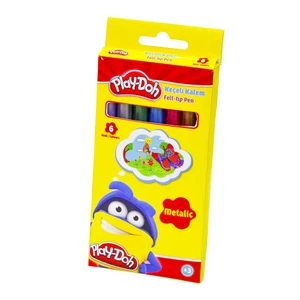 6 Renk Metalik Keçeli Kalem  PLAY-KE016