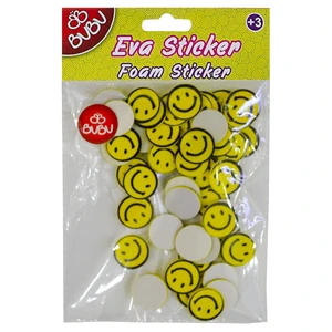 Eva Sticker Gülen Yüz Küçük 12'Li Pvc -STS029