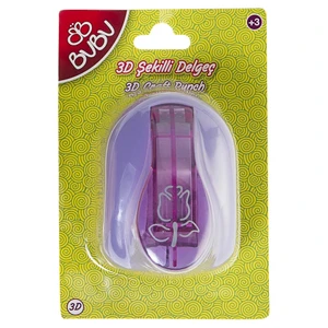 Şekilli 3D Delgeç Gül -DE0020