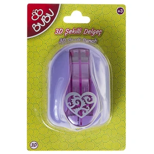 Şekilli 3D Delgeç Kalp -DE0019