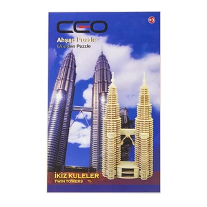 3D Ahşap Puzzle İkiz Kuleler CEO-AP0006