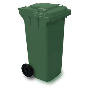 Plastik Çöp Konteyneri 120 Litre Konteyner - A+ Isıya Karşı Dayanıklı Malzeme - Yeşil