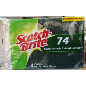 Scoth Brite 4 Lü Scotchbrite Keçeli Sünger, Büyük