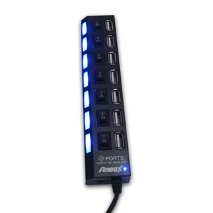 E-B376 Usb 2.0 Siyah 7 Port Açma/Kapama Butonlu Usb Çoklayıcı