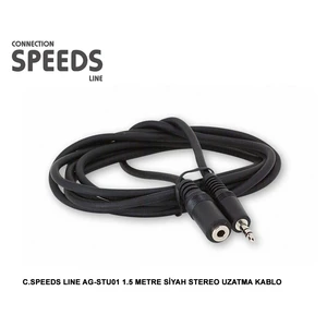C.Speeds Lıne Ag-Stu01 1.5 Metre Siyah Stereo Uzatma Kablo
