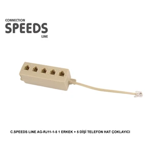 C.Speeds Lıne Ag-Rj11-1-5 1 Erkek + 5 Dişi Telefon Hat Çoklayıcı