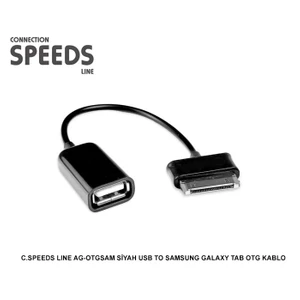 C.Speeds Lıne Ag-Otgsam Siyah Usb To Samsung Galaxy Tab Otg Kablo