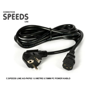 C.Speeds Lıne Ag-Pkp02 1.5 Metre 0.75Mm Pc Power Kablo