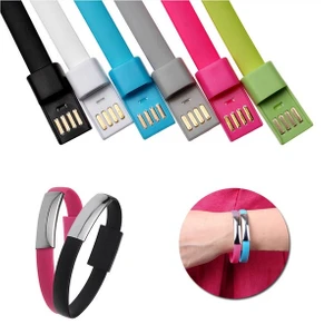 C.Speeds Lıne Ag-Blk03 Iphone 5  6 Uyumlu Renkli Bileklik Usb Data Kablo