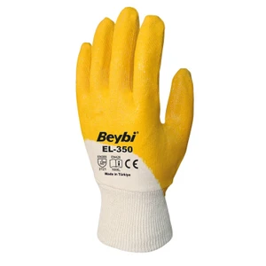 Nitril Eldiven Sarı-Beyaz 10" Beybi El-350 / 1 Çift 