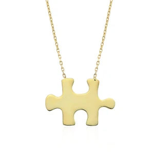 Altın Puzzle Kolye