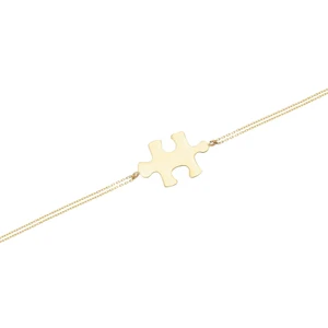 Altın Puzzle Bileklik