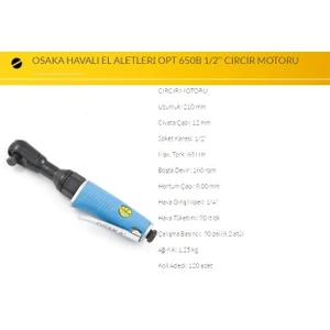 Opt 650B 1/2" Cırcır Motoru
