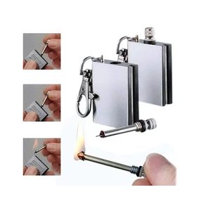 Toptancı Kapında Zippo Benziniyle Çalışan Metal Kibrit