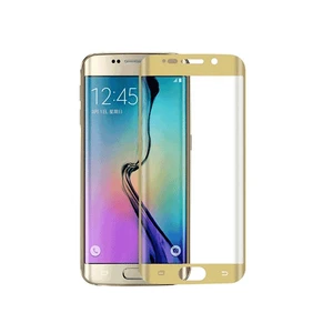 Toptancı Kapında Samsung Galaxy S7 Edge Gold 3D Kavisli Kavisli Cam