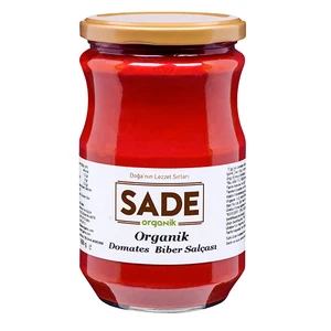 Sade Organik Domates-Biber Salçası 650 Gr