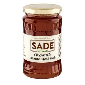 Sade Organik Süzme Çiçek Balı 460 gr