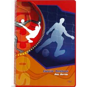 A4 Spiralli Karton Kapak Defter 96 Yp Düz