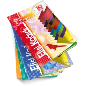 Elişi Kağıdı Dosyalı Karışık Renk 10`Lu