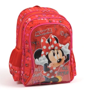 Minnie Mouse Okul Çantası (Kırmızı - Minnie Kabartmalı)
