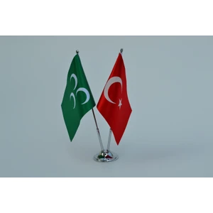 Bayrakal Osmanlı ve Türk Bayrağı Masa Bayrak Takımı 