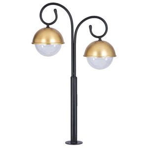 Aliminyum Altın Yaldız Boyalı Tas Model Fener 2 Kollu  Direk