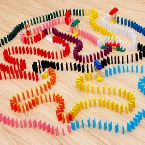 Ahşap 360 Parça Domino Taşı Eğlence Oyunu