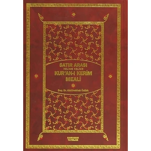 Satır Arası Kur'an-ı Kerim Meali Kelime Kelime (İki Cilt Bir Arada Orta Boy)